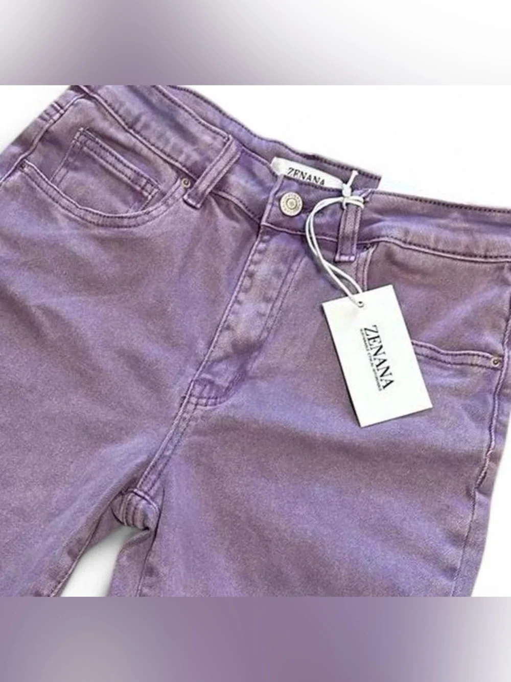 NWT Mineral Wash High-Rise Lilac Bermuda Shorts SMALL‎